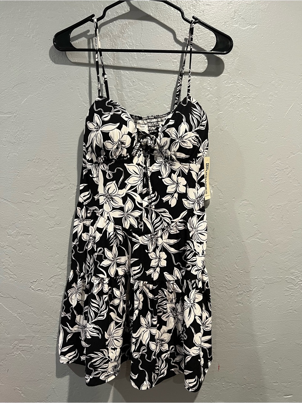 No Boundaries Black and White Floral Sundress